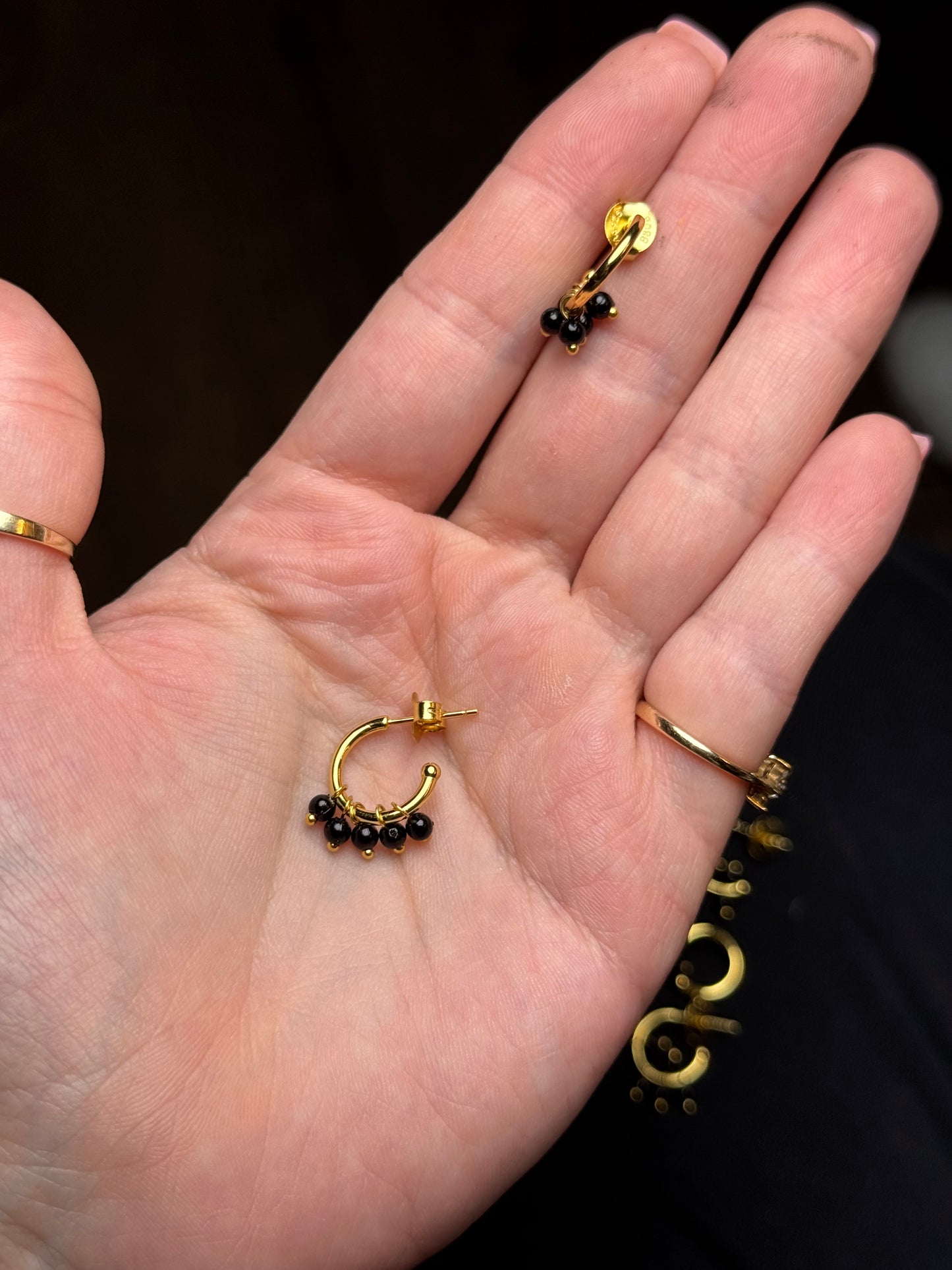 Sterling in gold earrings
