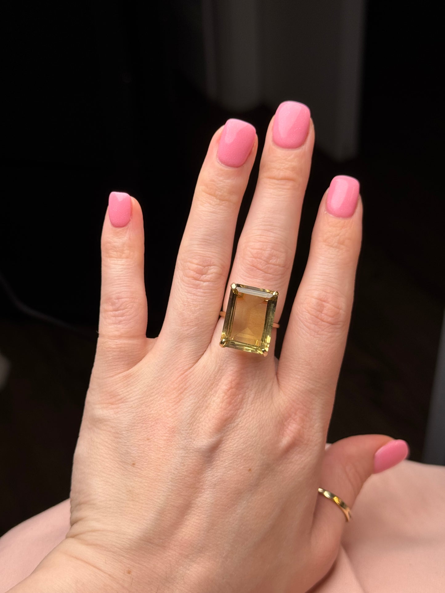 14k citrine size 7.75