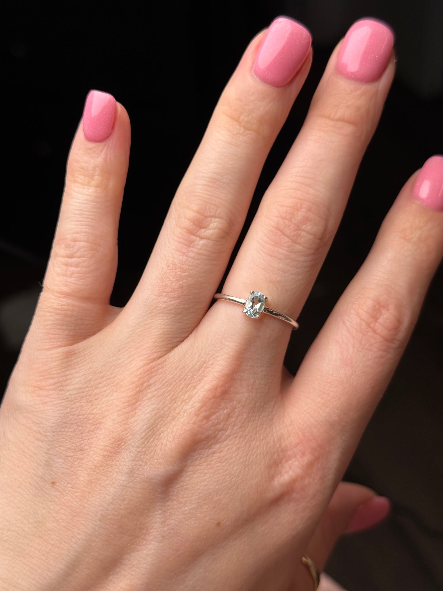 Sterling topaz ring - size 8