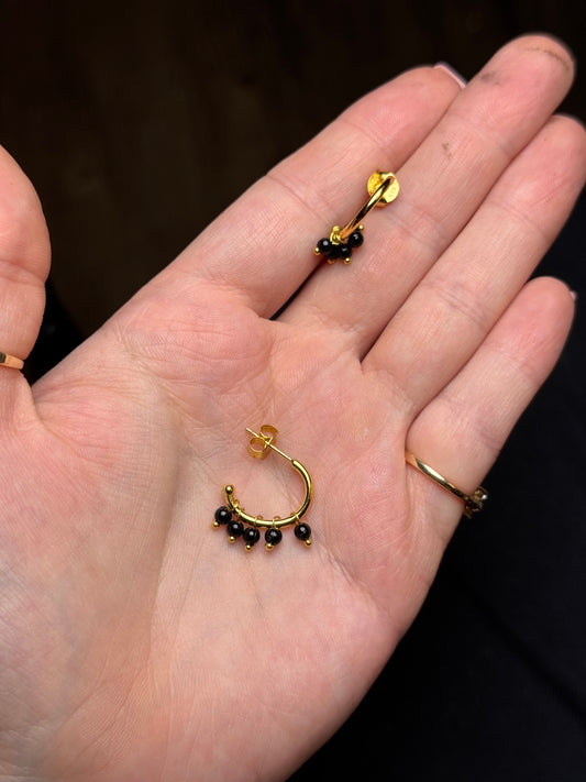 Sterling in gold earrings
