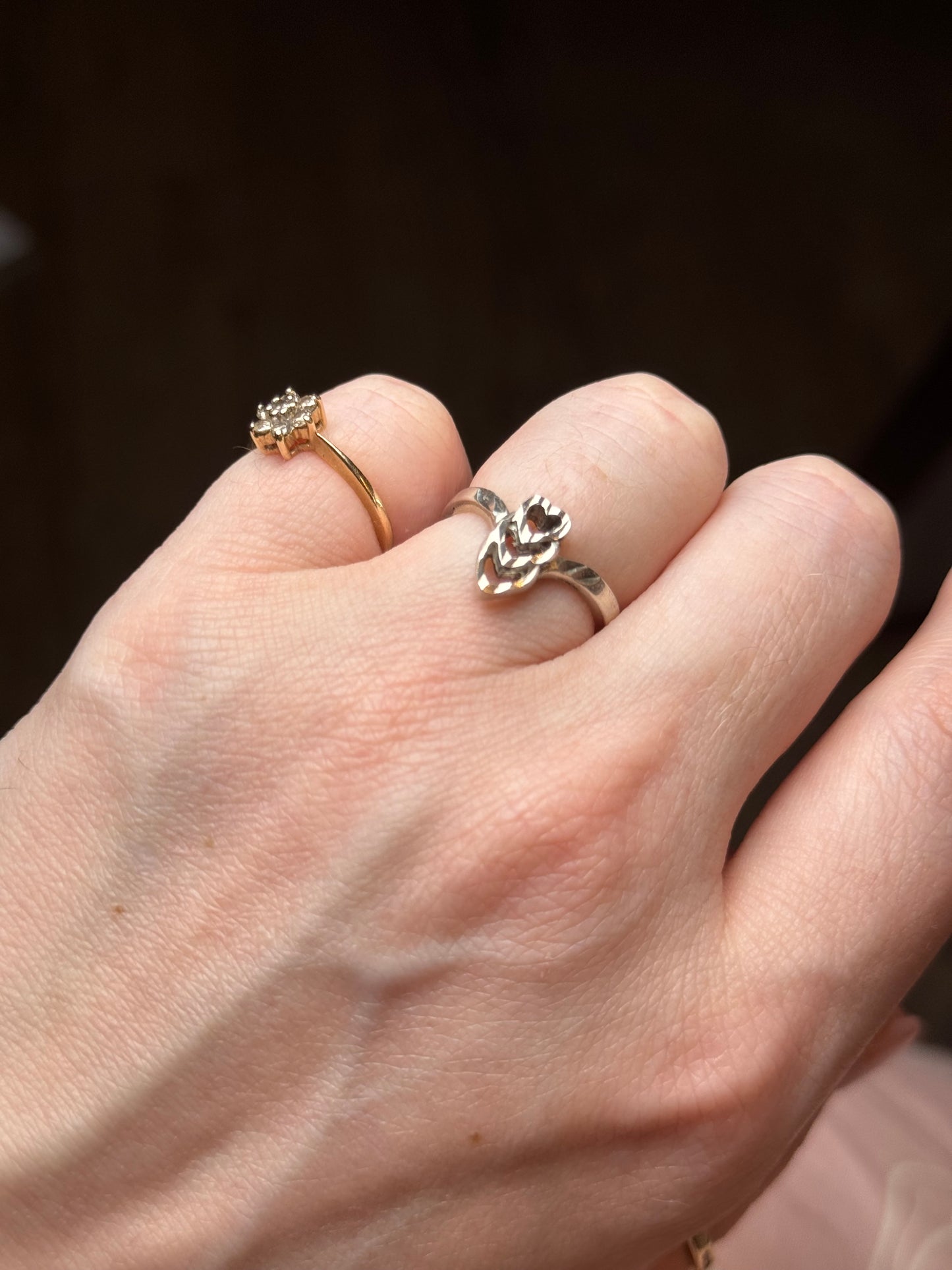 Sterling Heart Ring -  Size 5.75