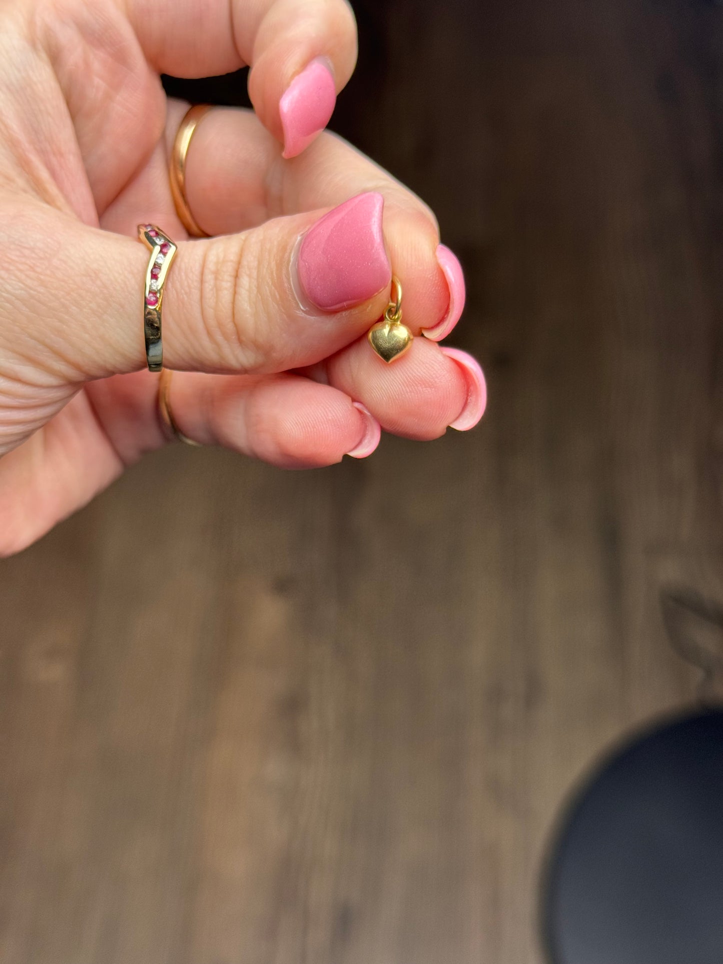 14k puffy heart - SINGLE