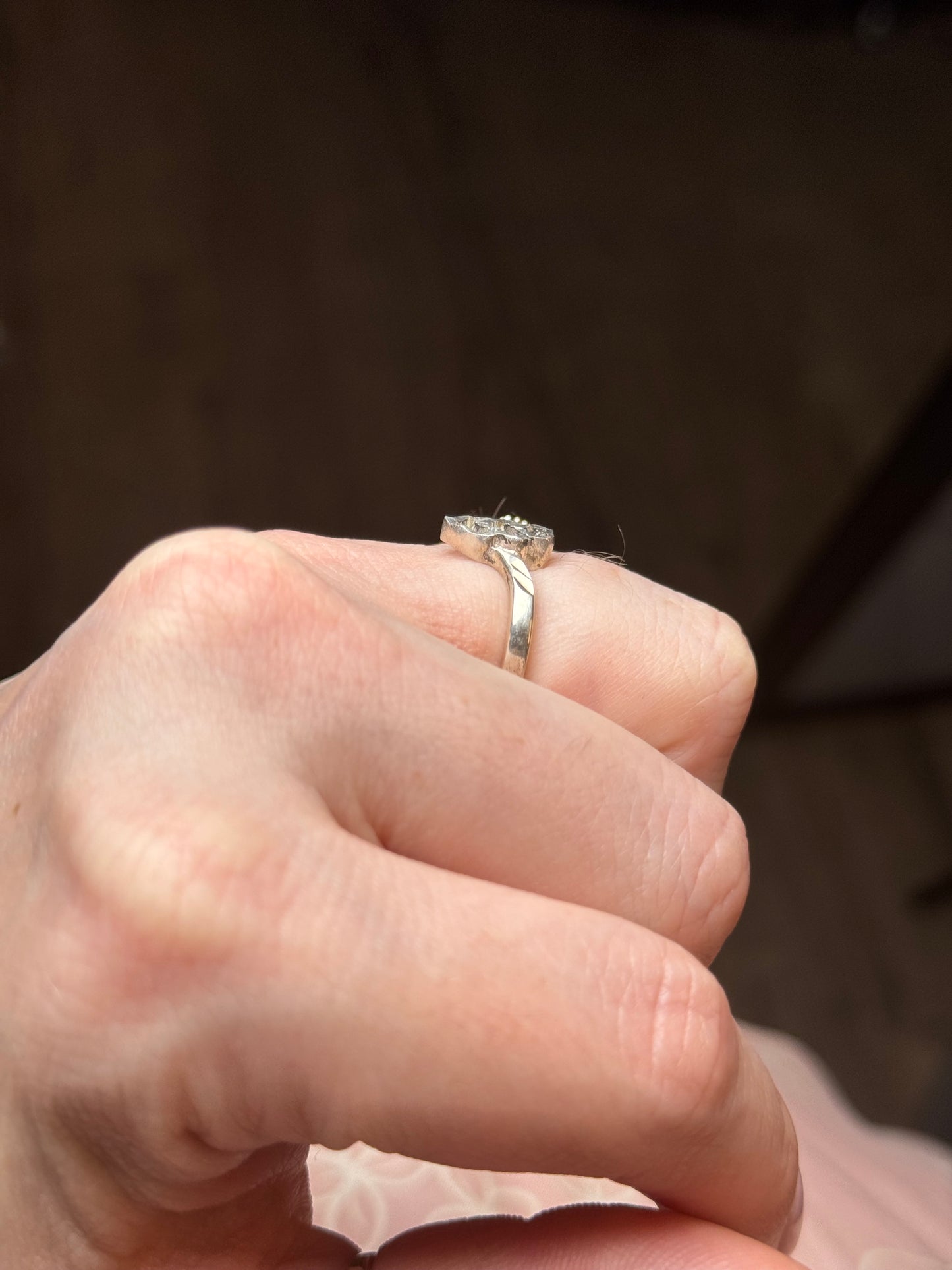 Sterling Heart Ring -  Size 5.75
