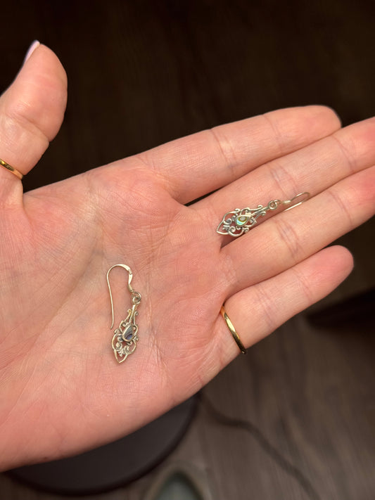 Sterling abalone earrings