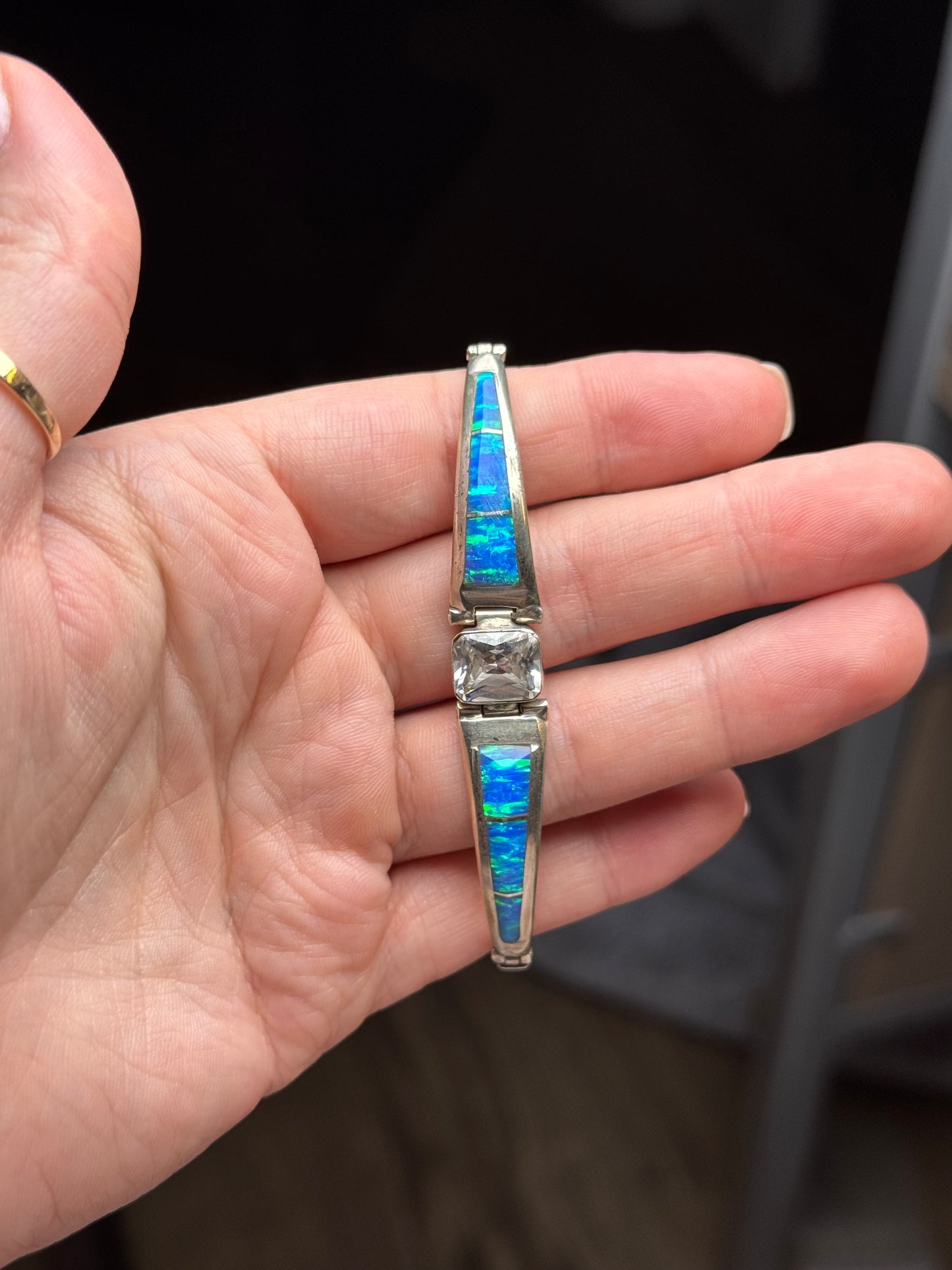 Sterling - Mexico 950 - Opal - Size 6.5