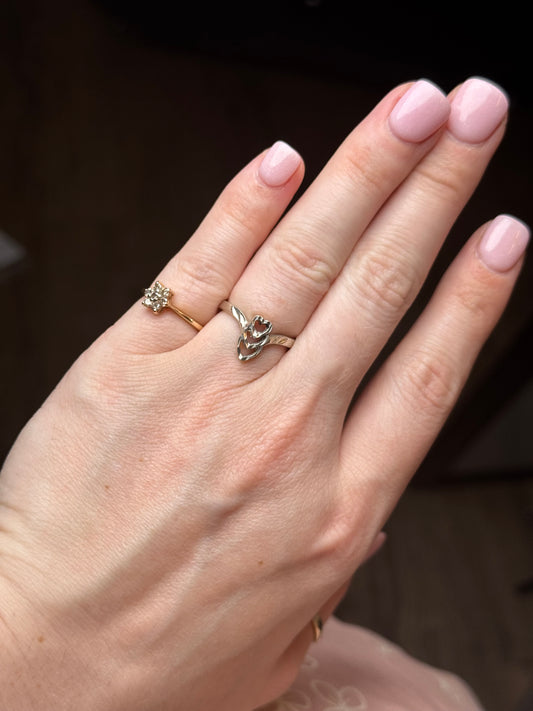 Sterling Heart Ring -  Size 5.75