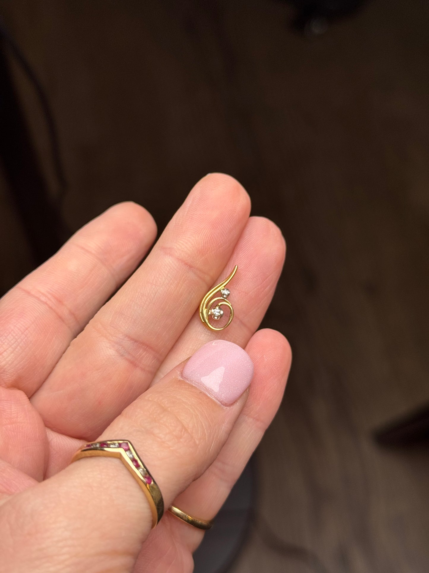 14k diamond pendant