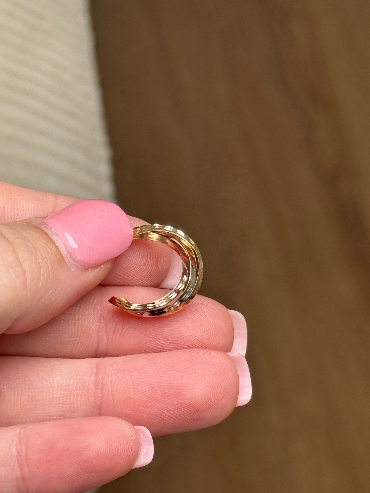 14k TRITONE earrings (no backs)