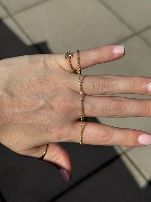 14k Rope Bracelet/Anklet - 9.25-9.5