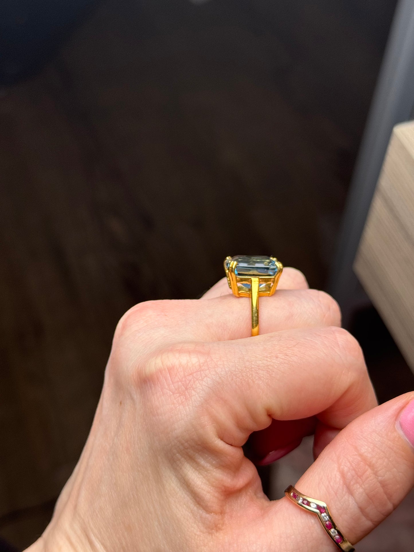 14k Topaz Ring - Size 8.75-9
