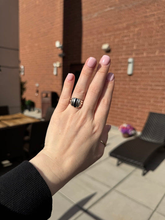 Sterling Silver Spinel or Sapphire Ring – Size 7