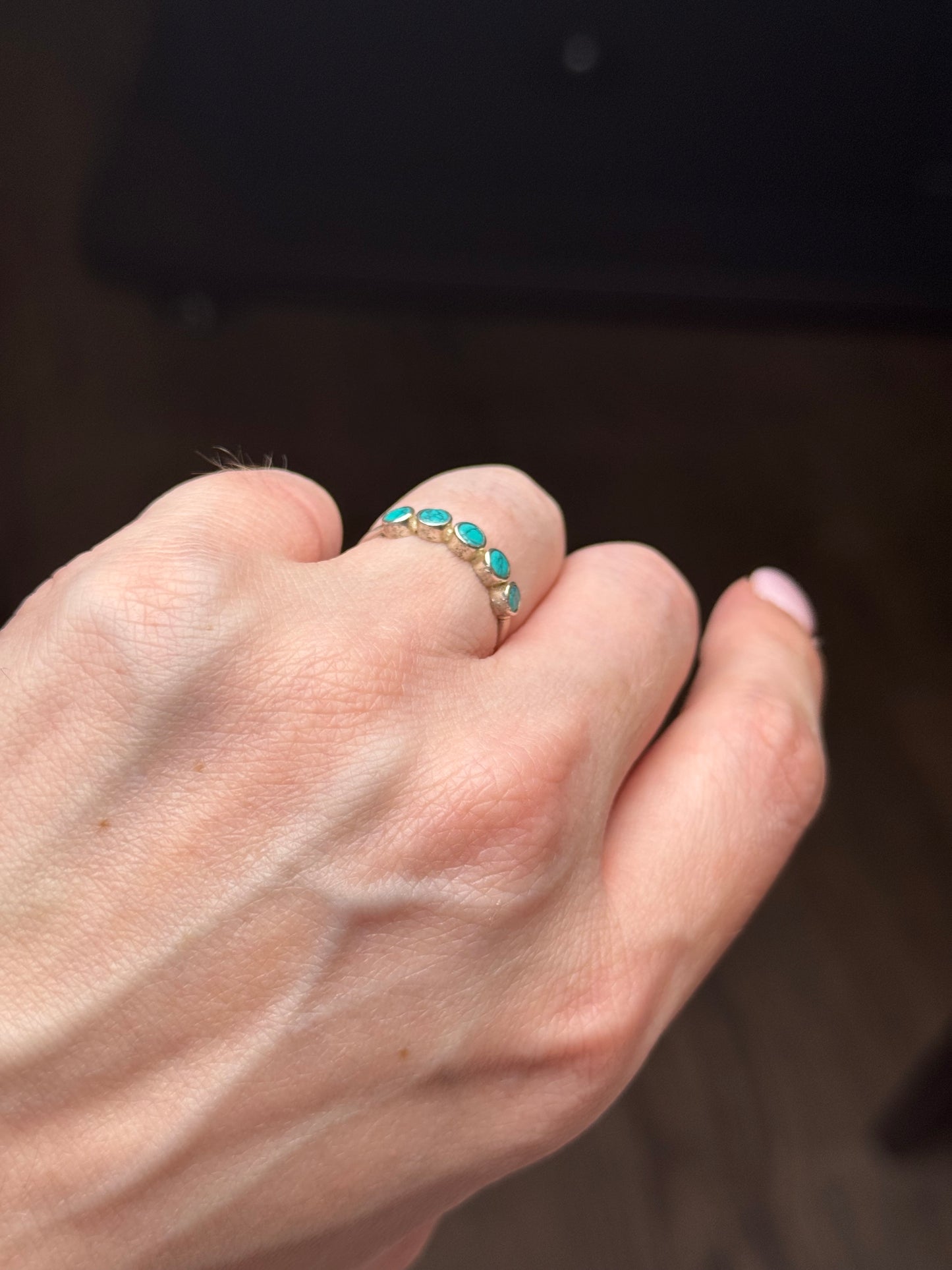 Sterling Turquoise Ring - Size 5.5