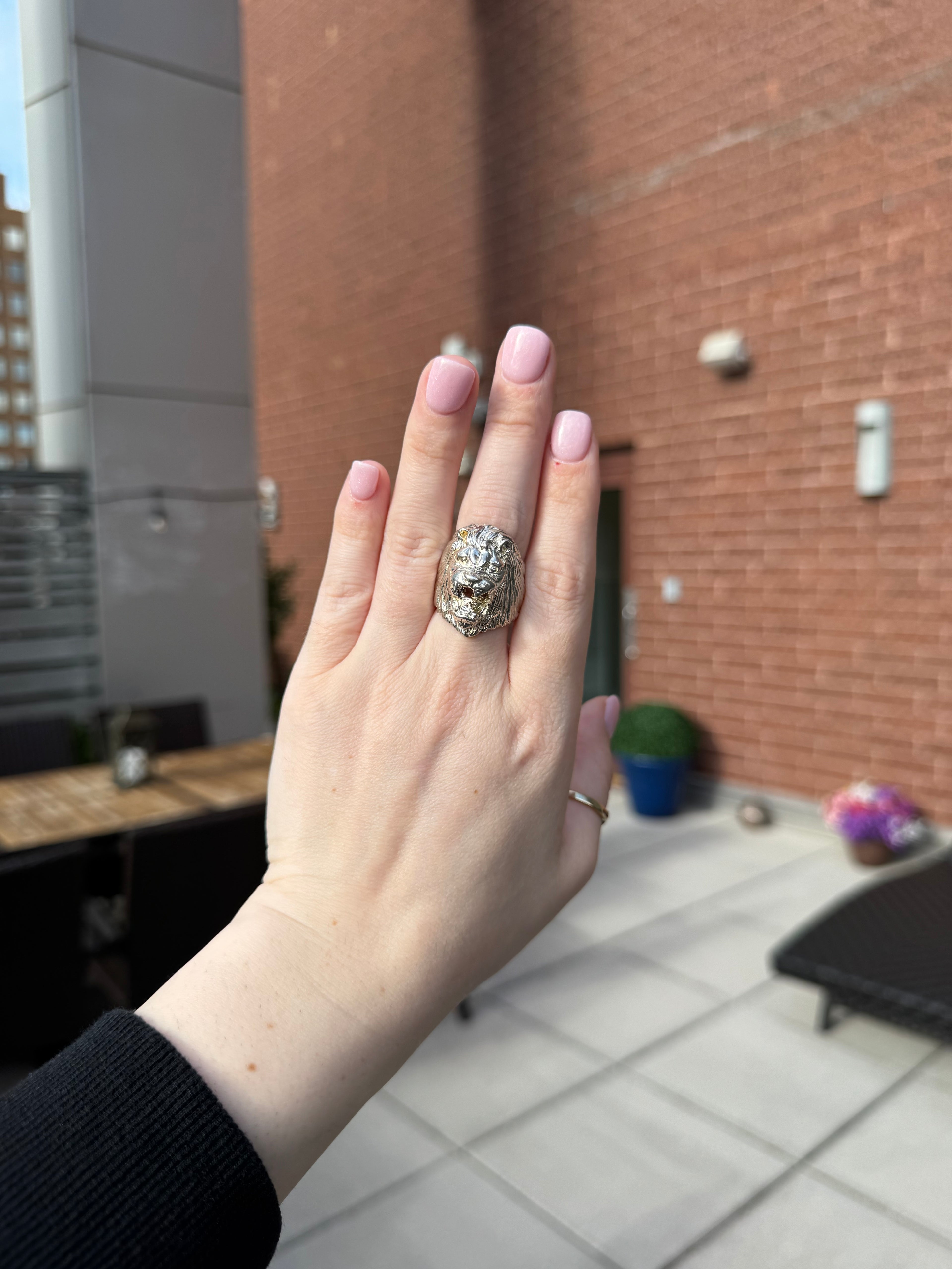Sterling Silver Lion Ring – Size 7.75
