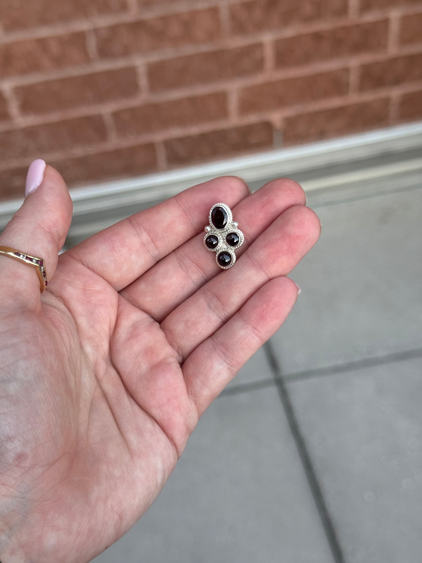 Sterling Garnet Pendant (EJB Conversion)