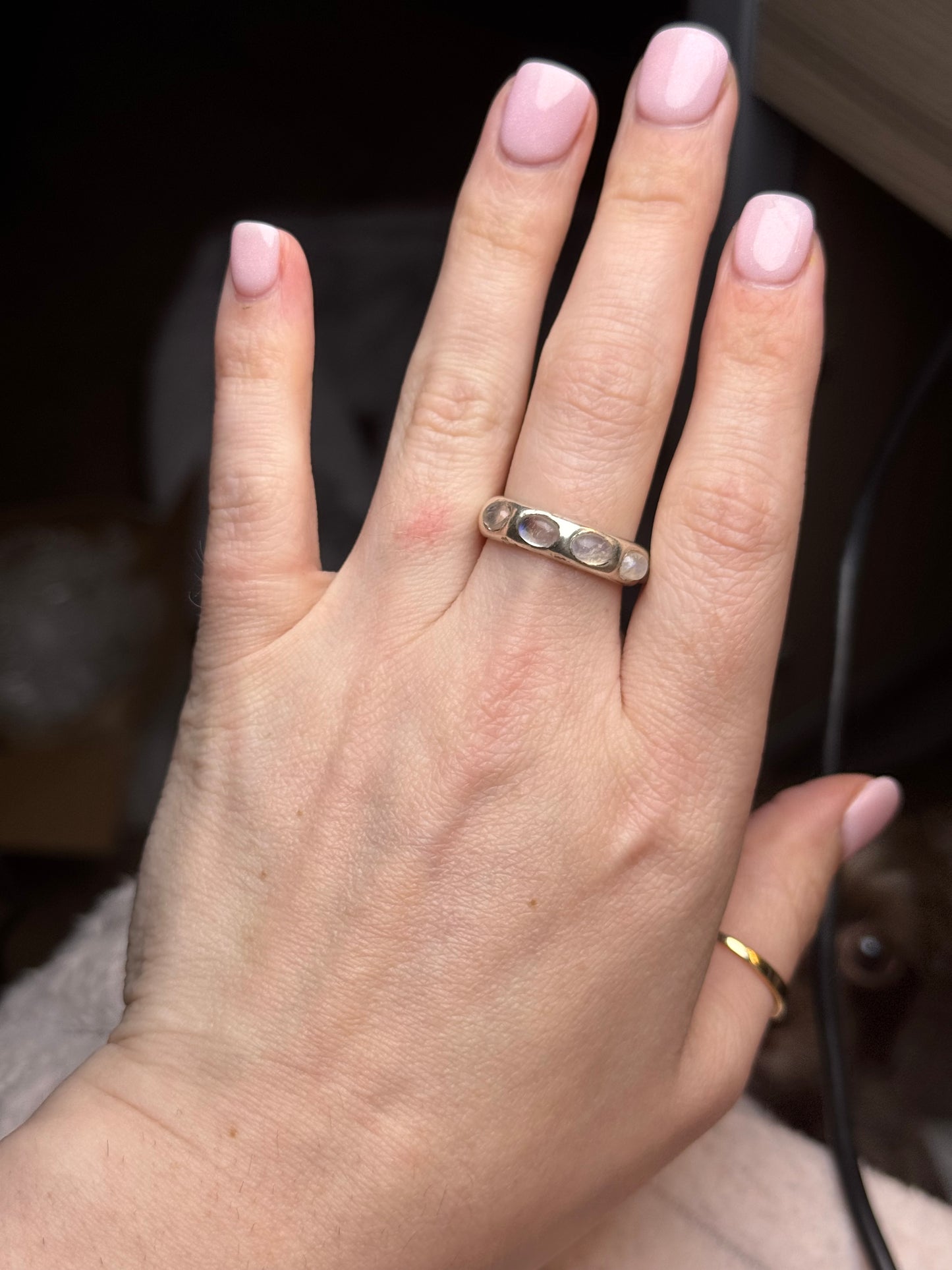 Sterling Moonstone Ring - Size 8.5