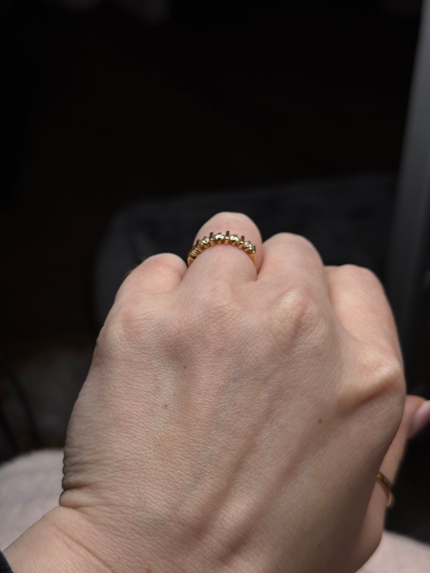 14k Diamond Band Ring - Size 5.25