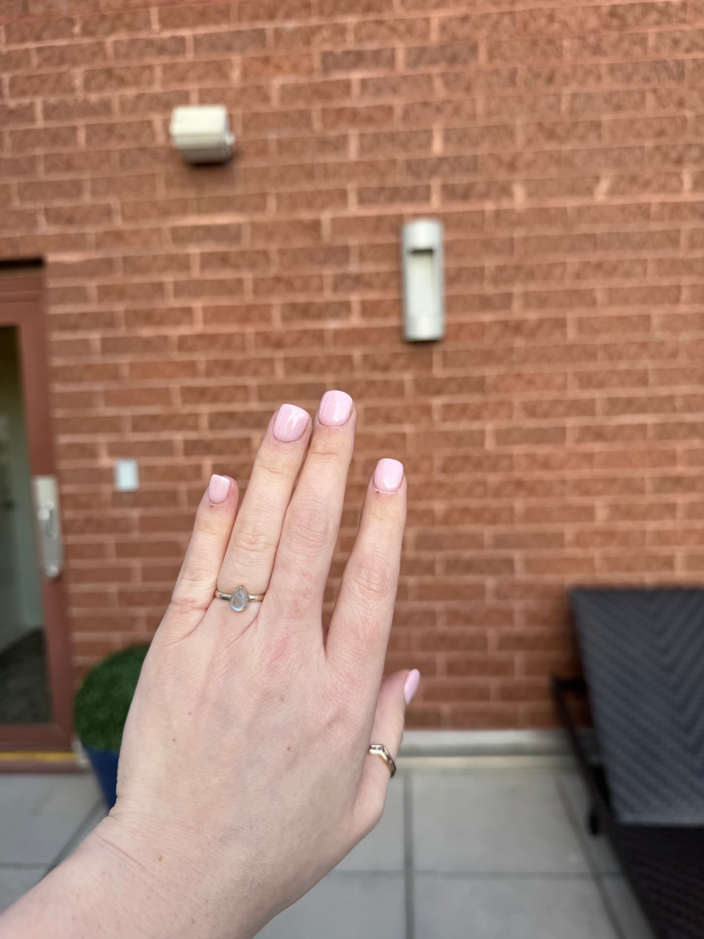 Sterling silver moonstone ring - size 6