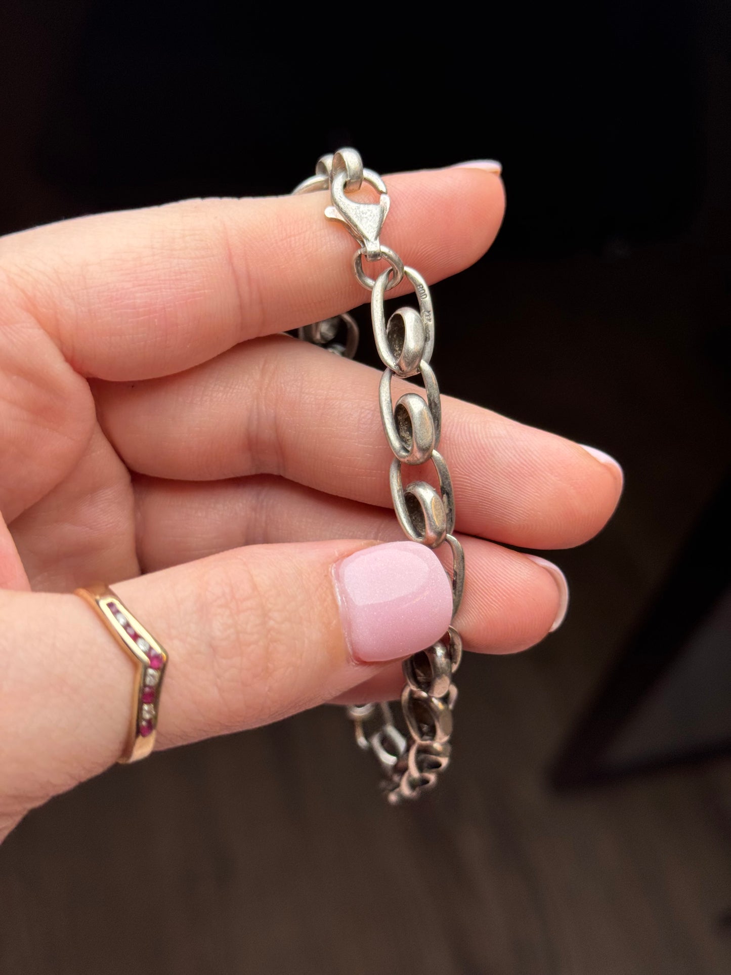 Sterling Bracelet or Anklet - 9 inches
