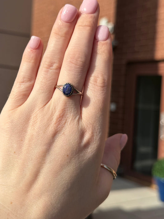 Sterling Silver Lapis Ring – Size 9.25