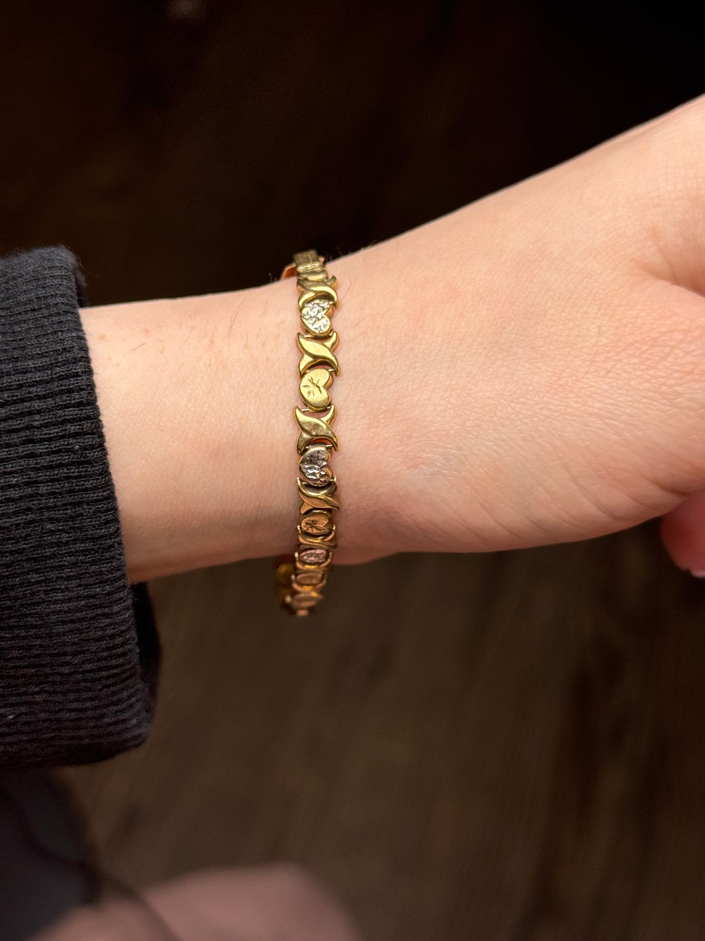 10K Two-Tone Engravable ID Bracelet