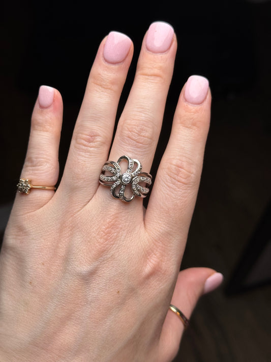 Sterling - Maybe CZ Ring - Size 9