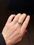 10K Gold Emerald & Diamond Ring – Size 7
