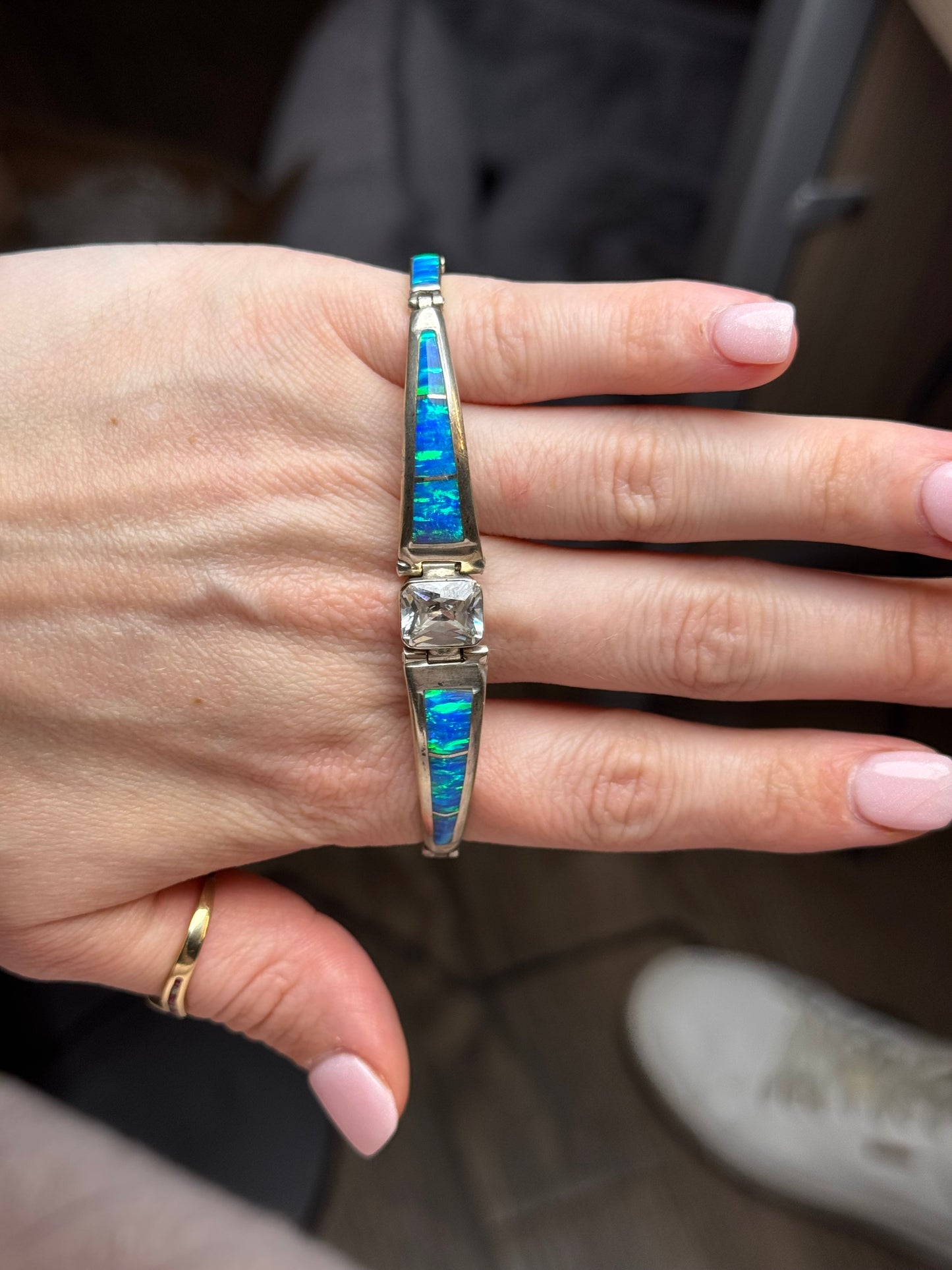 Sterling - Mexico 950 - Opal - Size 6.5