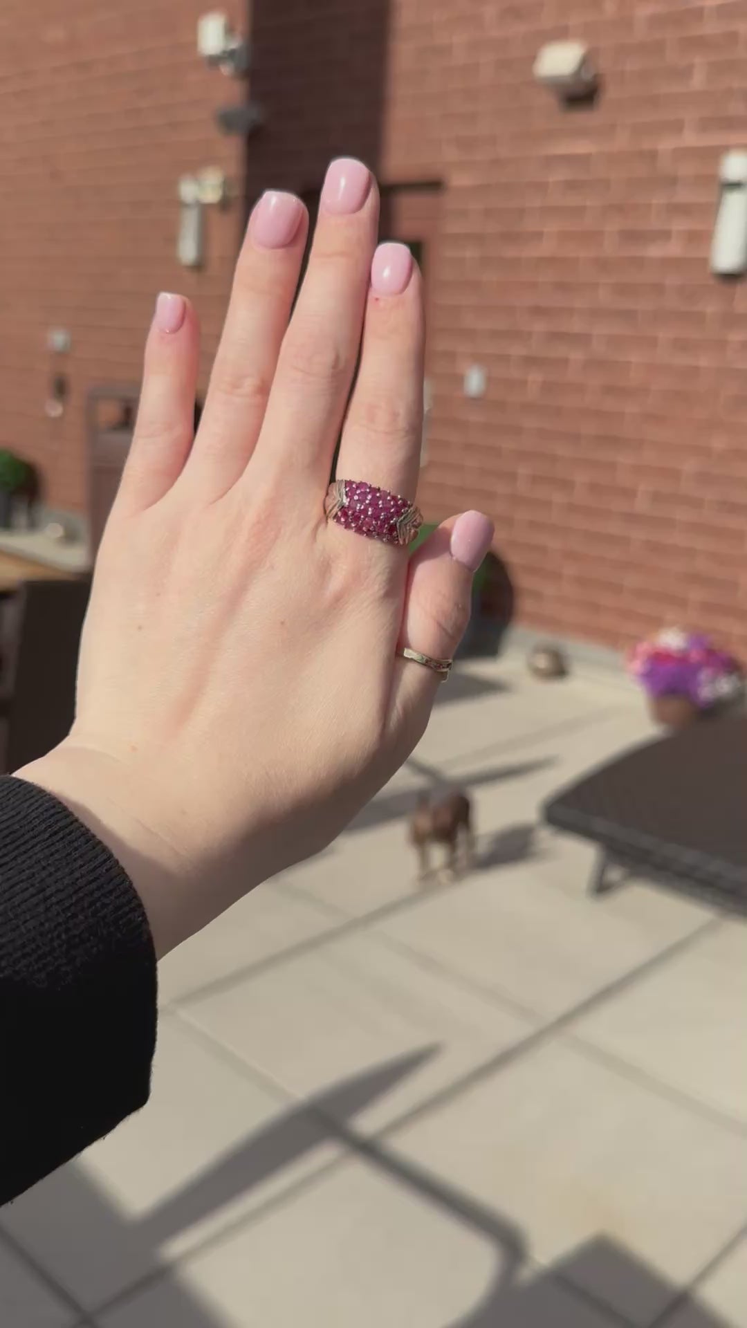 Sterling Silver Natural Ruby Ring – Size 11.5