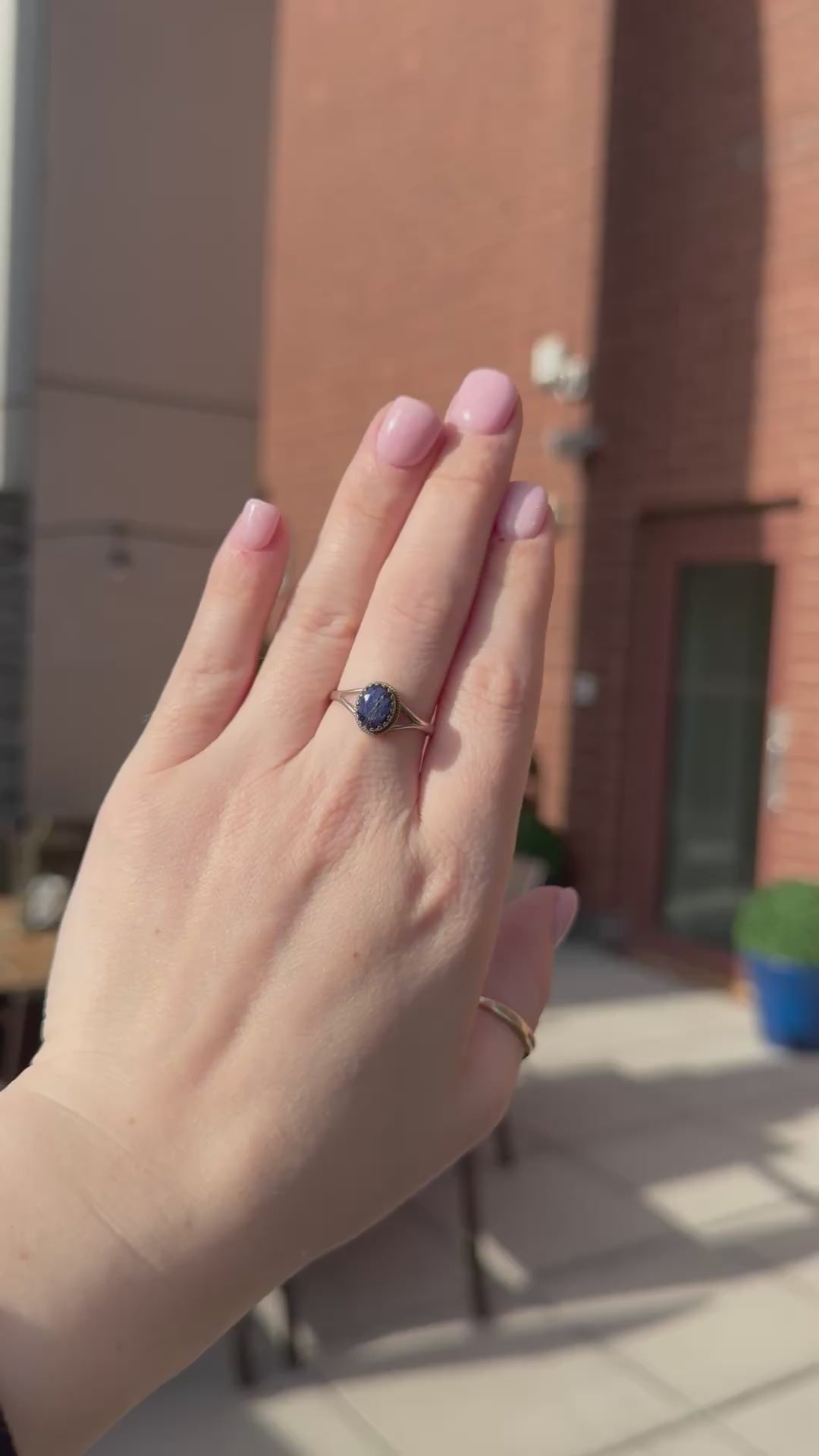 Sterling Silver Lapis Ring – Size 9.25