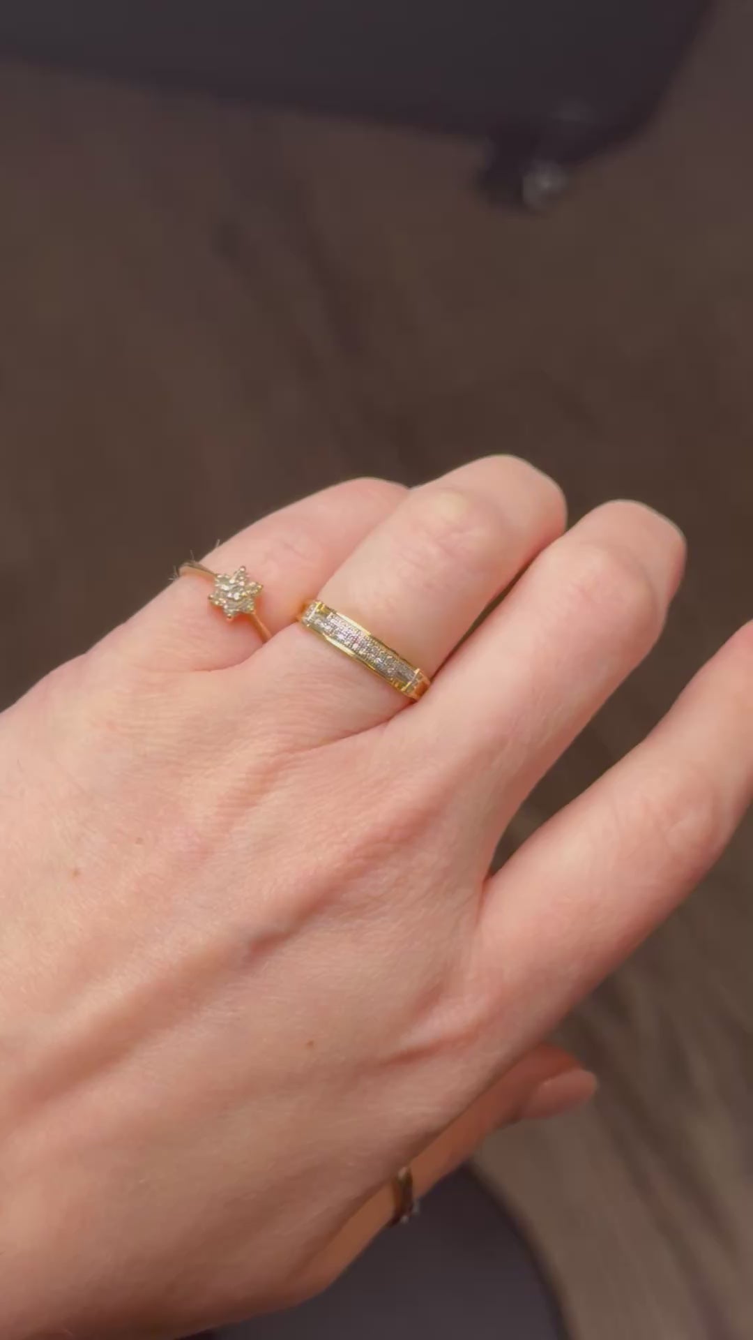 10k Diamond Ring - Size 7-7.25