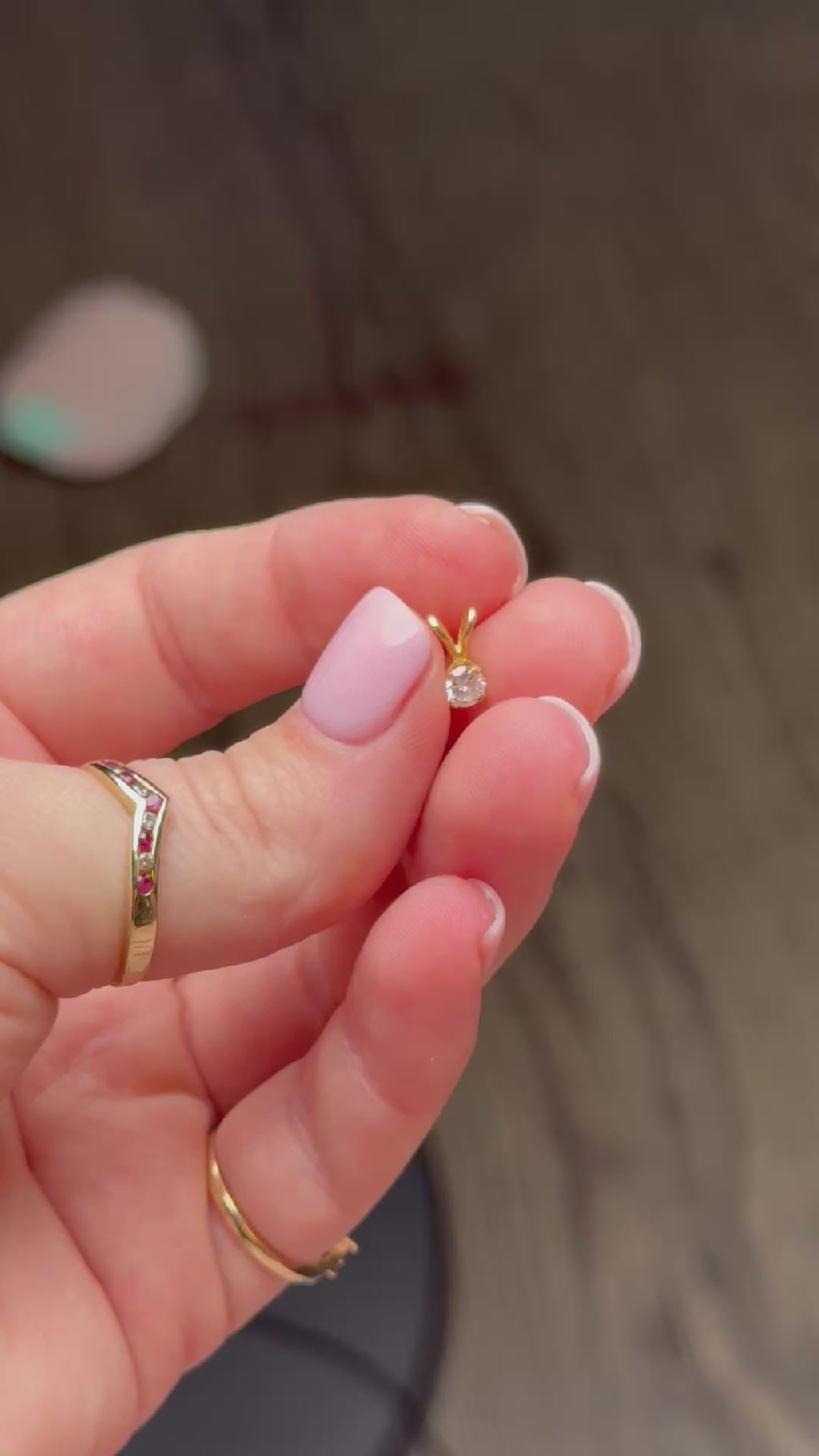 14K Diamond Pendant