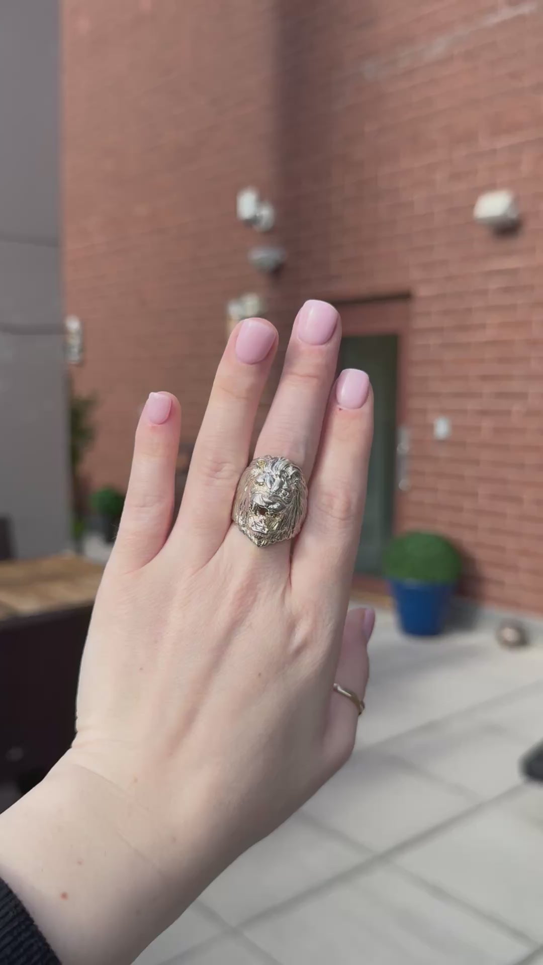 Sterling Silver Lion Ring – Size 7.75